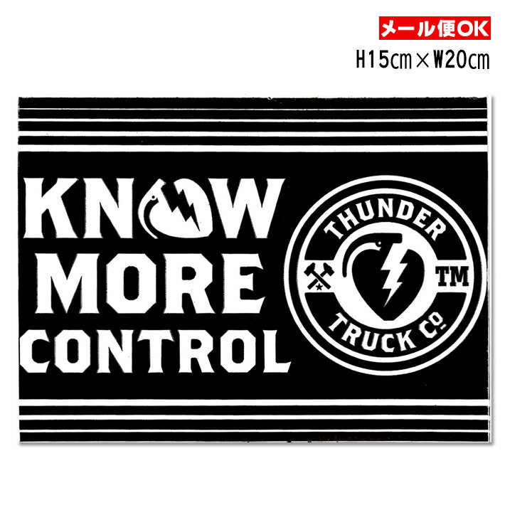 【メール便OK】 サンダートラック ノーモアコントロール ステッカー シール デカール USA アメリカ スケート ブラック Thunder Trucks KNOW MORE CONTROL Sticker