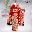 【中古】振袖 7点フルセット M〜Lサイズ 振袖セット 振袖フルセット フルセット 成人式 着物 晴れ着 赤 桜 梅 帯 帯揚げ 重衿 半衿 帯締め 結婚式 ブ...