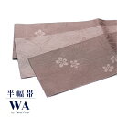 半幅帯 浴衣 帯 新品 未使用 単品 グレージュ グレー ベージュ 麻の葉 半巾帯 細帯 単衣 浴衣帯 浴衣用 袴用 HOB-28
