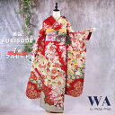 【中古】振袖 7点フルセット M〜Lサイズ 振袖セット 振袖フルセット フルセット 成人式 着物 晴れ着 赤 古典 古典柄 桜 菊 帯 帯揚げ 重衿 半衿 帯締...