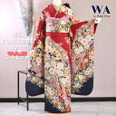 【中古】振袖 7点フルセット L~LLサイズ 振袖セット 振袖フルセット フルセット 成人式 着物 晴れ着 赤 古典 古典柄 鹿の子 藤 帯 帯揚げ 重衿 半衿 帯締め 結婚式 ブライダル 十三参り KF-186