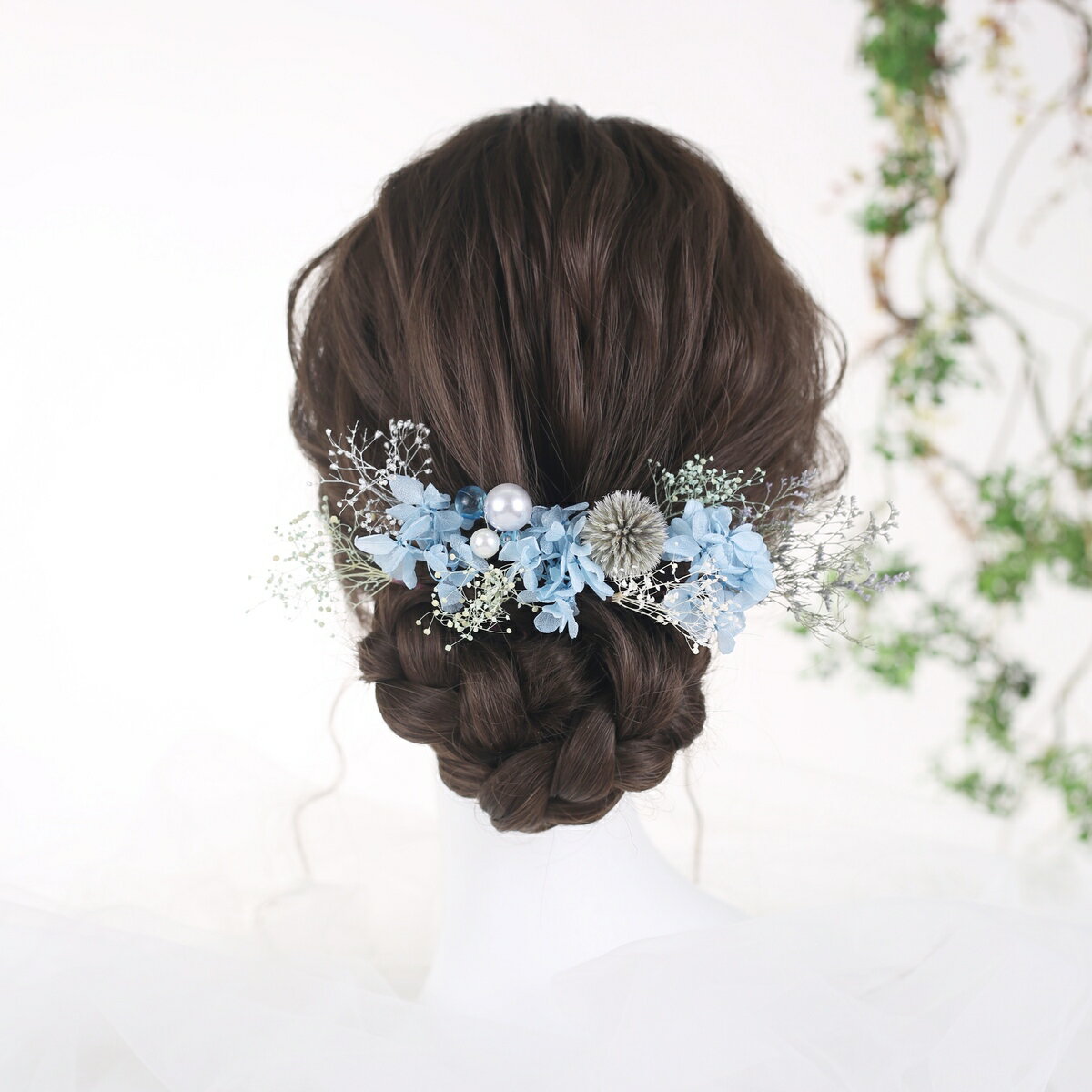 髪飾り 成人式 花 ドライフラワー アーティフィシャルフラワー ブリザーブドフラワー セット 結婚式 前撮り ヘアアクセサリー ヘッドパーツ　ヘアドレス ウェディング 七五三 入園式 入学式 卒業式 卒園式 K-57