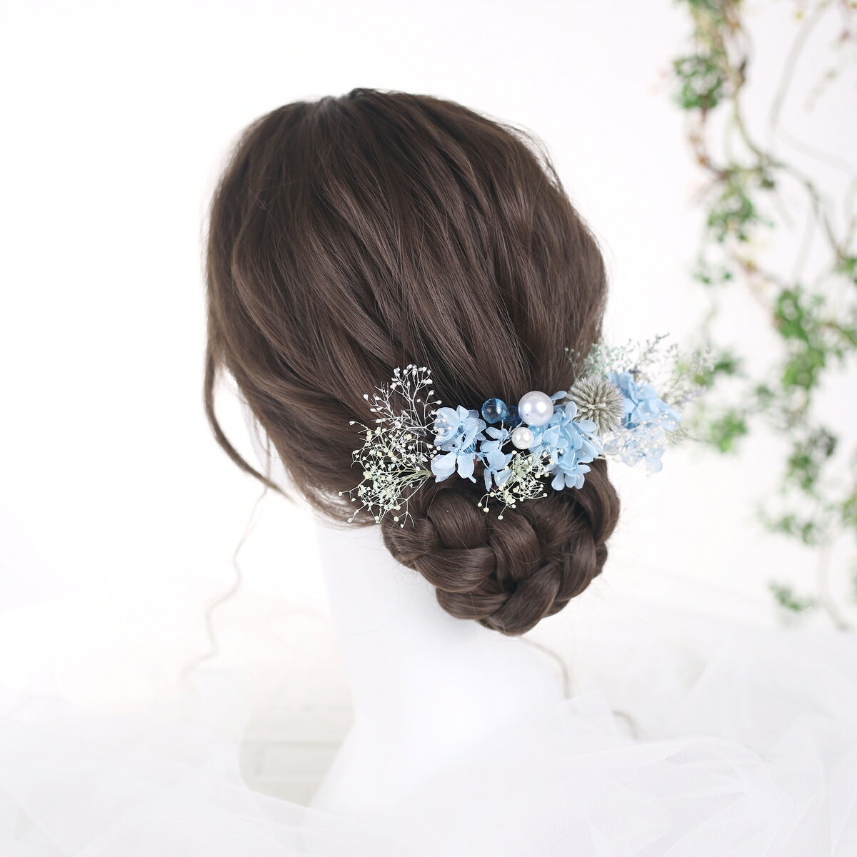 髪飾り 成人式 花 ドライフラワー アーティフィシャルフラワー ブリザーブドフラワー セット 結婚式 前撮り ヘアアクセサリー ヘッドパーツ　ヘアドレス ウェディング 七五三 入園式 入学式 卒業式 卒園式 K-57
