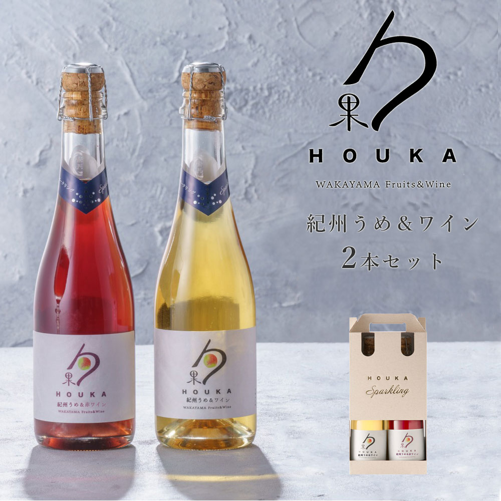 勹果(ほうか) スパークリング  ワイン 和歌山湯浅ワイナリー アルコール分7度 手提げボックス入り HOUKA プレゼント プチギフト 手土産