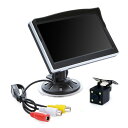 バックカメラセット 5インチ TFT-LCD液晶 モニター 4LED バックカメラ CMOSレンズ 広角135° ガイドライン ◇OMT50SET