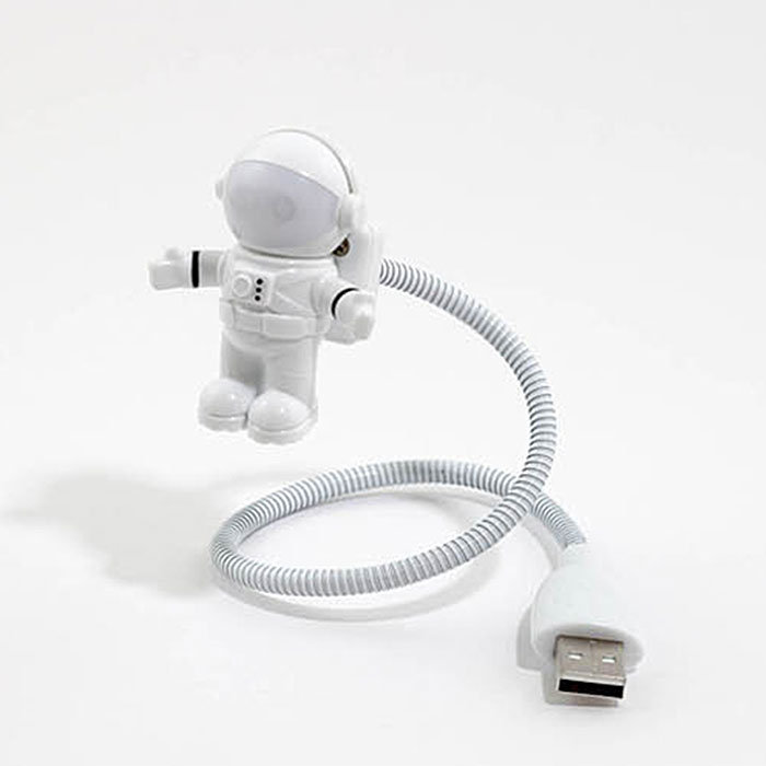 宇宙飛行士 LEDナイトライト USBガジェット用コンピュータ ブックライト 自由自在な動き ミニライト ユニークライト ◇LED-AST【メール便】