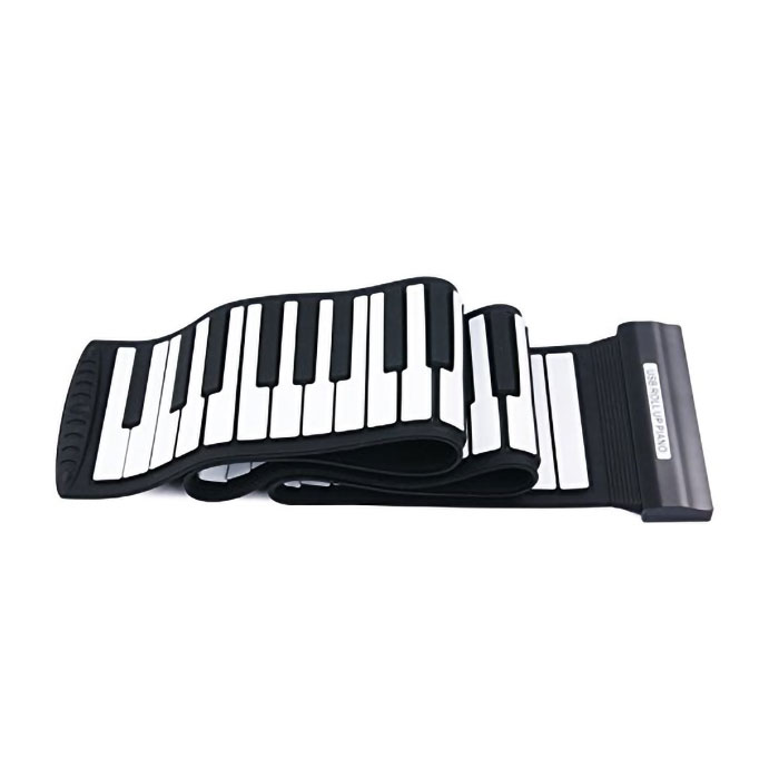 電子ロールピアノ 88鍵 USB接続 MIDI キーボード シリコン製 ソフトウェア付き Android/Windows OS対応 おもちゃ ホビー ピアノ練習 ◇MD88P