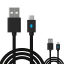 2本セット Type-C 充電ケーブル 3M PS5 コントローラー 充電 Switch スマートフォン など タイプC USB-A 充電コード 3メートル ◇...