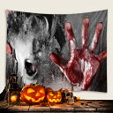 200×150cm タペストリー 背景布 M01恐怖血手1 ハロウィン お化け屋敷 文化祭 恐怖 ホラー ウォールデコレーション コスプレ 写真撮影 だまし絵 ...