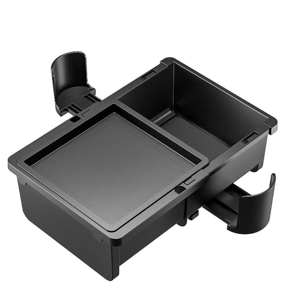 車載 汎用 サイド収納ボックス アームレストボックス上 隙間収納 ドリンクホルダー 小物収納 ゴミ箱 伸縮 調整可能 …