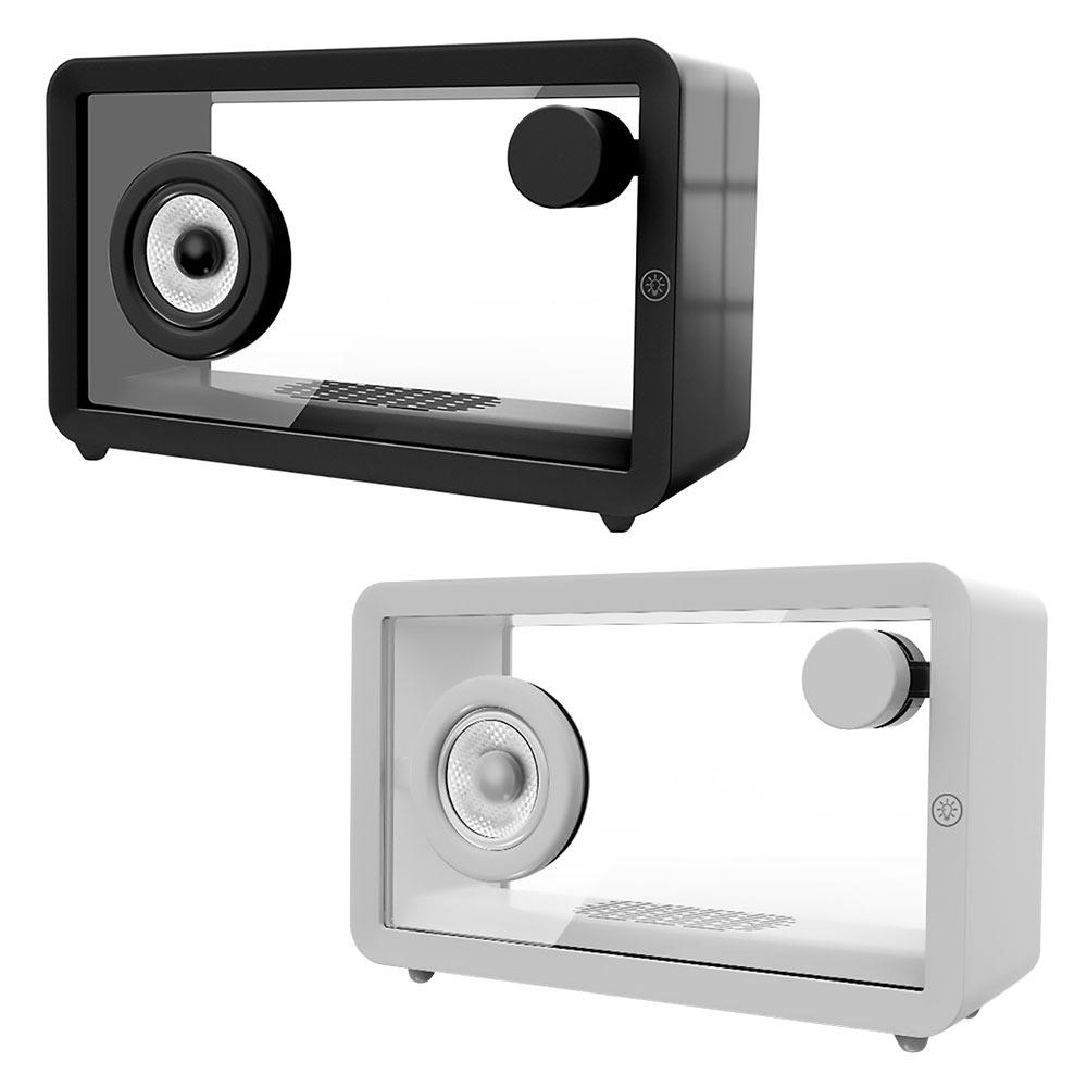 透明 スピーカー Bluetoothスピーカー AUX入力 有線 ポータブルスピーカー ブルートゥース 2000mAhバッテリー内蔵 USB充電式 持ち運び便利 おしゃれ クリア プレキシガラス ◇SMM52