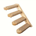 木製 壁掛け 猫用ステップ 4段 ネコ ねこ キャットウォーク キャットステップ 階段 壁 取付 爪とぎ 室内 DIY ペット用品 ◇MZ-211-A