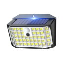 176LED ソーラーライト ソーラーウォールライト 壁取り付け 人感センサー感知 点灯3モード 明るさセンサー ライト 太陽光充電 夜間点灯 自動点灯 白色光...