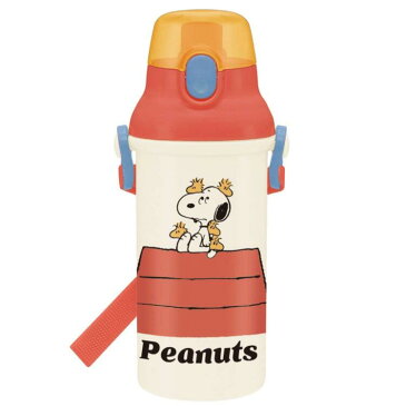 【メール便対応1点350円 同品番2点まで510円】PSB5SANAG(SNOOPY/レトロシリーズ21)Peanuts抗菌食洗機対応直のみワンタッチボトル480ml【SKATER】2021