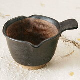 M0807黒釉　納豆鉢　納豆皿　なっとう　小鉢　うつわ　陶器　万古焼　日本製【マルヨシ陶器】