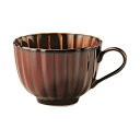 GYM-20美濃焼 ぎやまん陶 漆ブラウン コーヒーカップ【カネコ小兵製陶所】