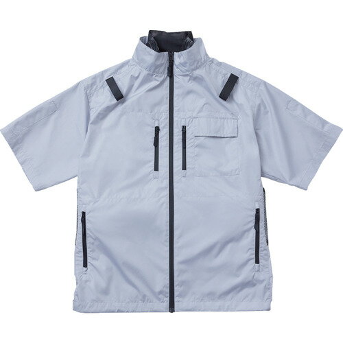SHOWA ペルチェ付キ空調服 COOLFIX PLT2 エアー半袖ブルゾン グレー5L ペルチェ2個入 SHOWA ペルチェ付キ空調服 COOLFIX PLT2 エアー半袖ブルゾン グレー5L ペルチェ2個入