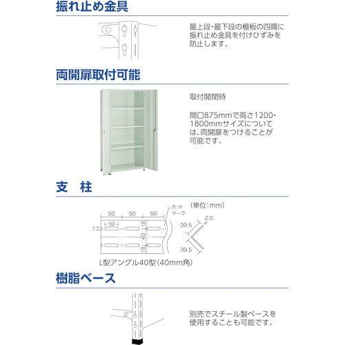 TRUSCO スチールラック 軽量棚背板・側板付 W1200XD600X1800 4段 ネオグレー