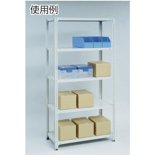TRUSCO スチールラック 軽量棚開放型 W875XD300XH2100 5段 ネオグレー [3]