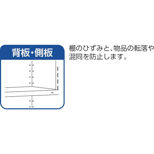 TRUSCO スチールラック 軽量棚 縦仕切前当付 875X450X1200 3列4段 ネオグレー [3]