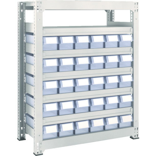 TRUSCO スチールラック M3型中量棚 H1200 樹脂透明引出付 小X30