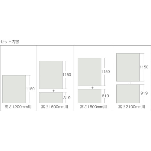 TRUSCO スチール製軽量ボルト式棚用背板 W875×H1500用 ネオグレー [3]