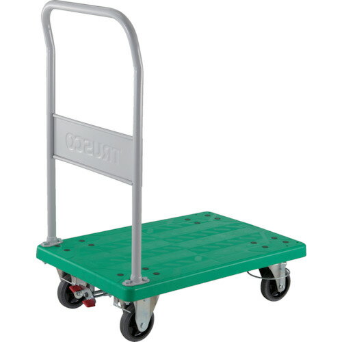 Rakuten - TRUSCO 樹脂製運搬車 グランカート 固定 4輪リングストッパー付 均等荷重400kg