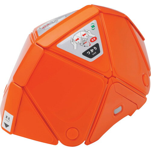 ミドリ安全 防災用折りたたみヘルメット フラットメット2 TSC-10N オレンジ