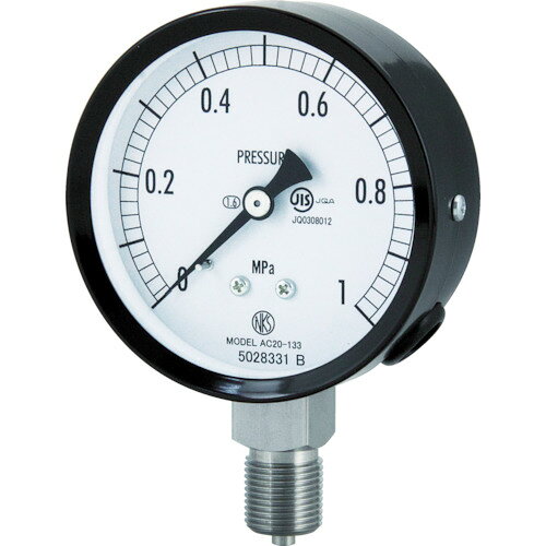 長野 普通形圧力計（A枠立形・φ75・G3／8B・0.0〜0.60Mpa）