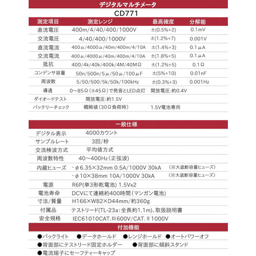 和TOOL 和多屋のSANWA デジタルマルチメータ バックライト搭載｜アングル3