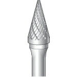 ★特徴★ ハードな作業にも優れた耐久性を発揮し、滑らかな切削加工を可能にした高品質の超硬カッターです。 ★用途★ 重切削から仕上げ切削まで、面取りやバリ取り等幅広い加工に。一般鋼材、各種合金鋼、ステンレス鋼、焼き入れ鋼、非鉄合金、耐熱合金、鋳鉄、エンプラなどに適します。 ★商品スペック★ 仕様・規格 形状：テーパー(ダブルカット) 刃径(mm)：9.5 刃長(mm)：16 軸径(mm)：6 全長(mm)：64 最高使用回転数(rpm)：20000 オール超硬/ロー付：ロー付 角度(°)：28 仕様・規格2 入数：1本 入数 1本 注意事項 安全のため、保護メガネなど、保護具を必ず着用してください。 最高使用回転速度以下で使用してください。 質量・質量単位 24g 製造国 アメリカ 品番 26143 JANコード 4560264447073 メーカー名 （株）ナカニシ