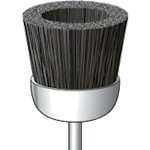 ナカニシ 毛ブラシ ハード 馬毛 3本入 カップ型 φ25×15×軸φ3