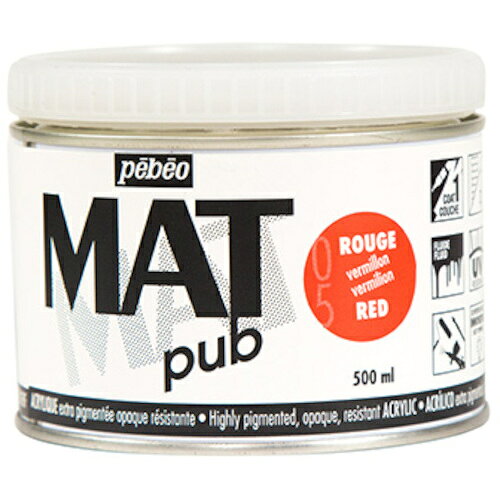 Rakuten - Pebeo マットピュブ 500ml NO.05 バーミリオンレッド