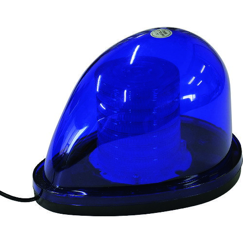 ★特徴★ LED流線型回転灯になります。青色です。12V、24V兼用です。マグネット付きで車両の曲面に自由に着脱可能です。保護レベルIP66で雨の日も安心です。モーターを使用していないので回転音が発生しません。 ★用途★ 道路維持作業用。 ★商品スペック★ 仕様・規格 色：青 幅(mm)：201.5 奥行(mm)：144 高さ(mm)：138.5 電源(V)：12/24兼用 消費電力(W)：6 閃光数：140回/分 電球：LED 仕様・規格2 取付方法：磁石3個+バネ仕様 DC12-24　シガーライター コード長さ：3.8m モーターレス型 材質／仕上 ポリカーボネート（PC） ABS 入数 1台 質量・質量単位 900g 製造国 中国 品番 1108130504 JANコード 4562461486602 メーカー名 （株）グリーンクロス