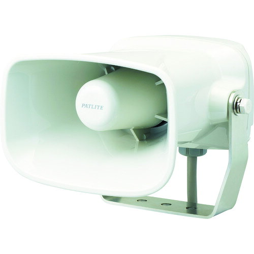 ★特徴★ 業界最高レベル、最大音圧110dB（at1m）です。「インフォメーションモード」と騒音下でも聞き取りやすい「シグナルモード」の2種類の音特性が内蔵されています。 ★用途★ 機械設置用。異常報知、注意喚起に。 ★商品スペック★ 仕様・規格 音圧レベル：最大110dB(at1m) 外部接点容量(mA)：10以上 定格電圧(V)：DC12〜24 幅(mm)：166.5 奥行(mm)：198.2 高さ(mm)：149.5 消費電力(W)：7.6 音色数：32 配線：キャブタイヤコード 音色タイプ：A 仕様・規格2 幅×奥行×高さ：166.5×198.2×149.5mm メロディーアラーム32音内蔵 RoHS2対応 材質／仕上 ポリカーボネート アングル:ステンレス(SUS304) 入数 1台 質量・質量単位 1.250kg 製造国 日本 品番 EHS-M1HA JANコード 4938766007802 メーカー名 （株）パトライト