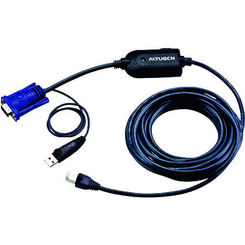 ★特徴★ Cat5(LANケーブル)タイプのKVMスイッチをコンピューターと配線する際に、コンピューター側に接続するコンピューターモジュールです。優れた信号補正の技術を提供し、画質の向上に力を注いだUSBコンピューターモジュールです。自動信号補正機能搭載です。 ★用途★ ATENのモジュール式KVMスイッチ専用のコンピューターモジュール。PC接続用。 ★商品スペック★ 仕様・規格 ターゲット側コネクター：DVI-D・USBタイプA KVMスイッチ側コネクター：RJ-45(オス・5m) 適合KVMスイッチ：KH1508Ai/1516Ai/1508A/1516A/2508A/2516A/KL1508Ai/1516Ai/1508A/1516A 接続数：1 製造国：中国 仕様・規格2 90×43×22 mm 入数 1台 注意事項 コンピューターモジュールと本体との間には、弊社 Cat5eケーブルのご使用を推奨致します。 メーカーの製品ホームページでKVMスイッチとの対応をご確認ください。 質量・質量単位 240g 製造国 非公開 品番 KA7970 JANコード 4710423777118 メーカー名 ATENジャパン（株）