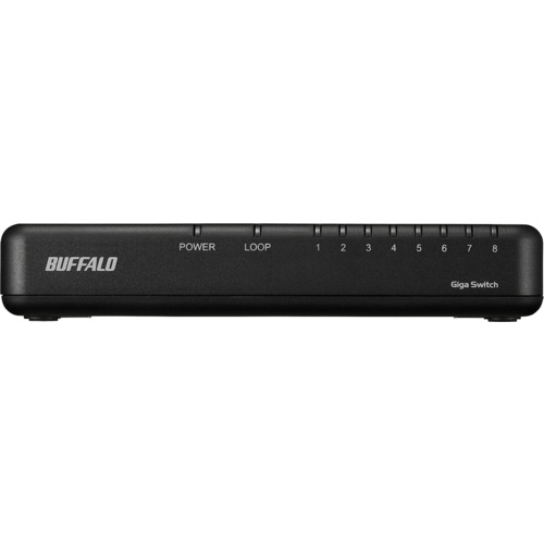 BUFFALO Giga 8ポート スイッチングハブ 電源外付け プラスチック筐体 ブラック 3