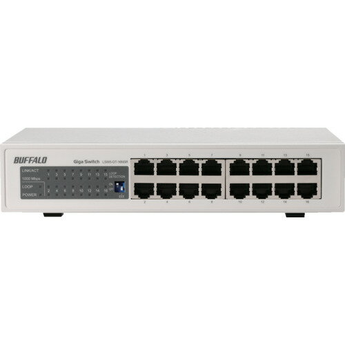 BUFFALO Giga スイッチングHub 金属筺体／電源内蔵 16ポート