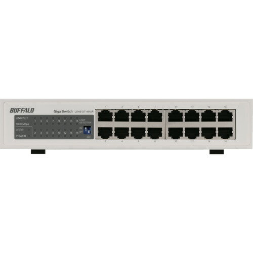 BUFFALO Giga スイッチングHub 金属筺体／電源内蔵 16ポート