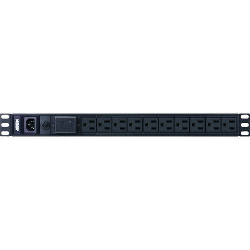 ★特徴★ 19インチラックにマウント可能なベーシックタイプの電源タップです。 ★用途★ サーバールーム用。 ★商品スペック★ 仕様・規格 定格入力電圧(V)：100 定格出力電圧(V)：100 最大入力電流(A)：15 最大出力(A)：15 幅(mm)：488 奥行(mm)：45 高さ(mm)：44 ラック収納サイズ：1U 動作周囲温度(℃)：0〜40 入力プラグ：NEMA 5-15P 出力コンセント：NEMA 5-15R×10 材質／仕上 本体：スチール　フロントパネル：樹脂　シース：非鉛PVC 入数 1台 質量・質量単位 660g 製造国 中国 品番 PE0110SA JANコード 4719264648380 メーカー名 ATENジャパン（株）