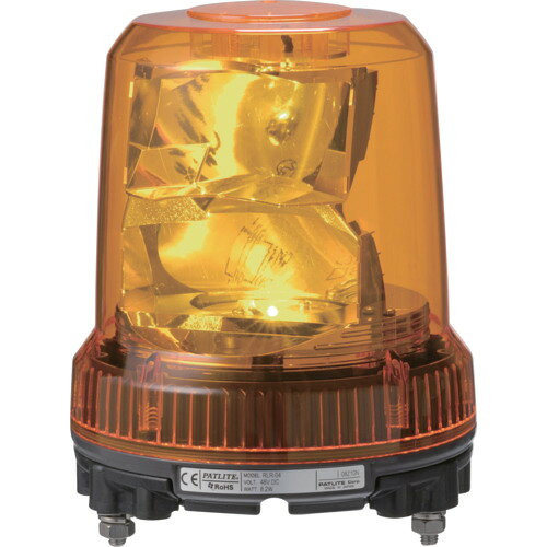 ★特徴★ 強振型のLED大型回転灯です。 ★用途★ 異常など報知用。 ★商品スペック★ 仕様・規格 色：黄 幅(mm)：162 奥行(mm)：162 高さ(mm)：193 電源(V)：DC12-24 消費電力(W)：7.6 閃光数：141 保護等級：IP66 閃光数(回/分)：141 材質／仕上 ポリカーボネート（PC） ABS 入数 1台 質量・質量単位 1.010kg 製造国 日本 品番 RLR-M1-C-Y JANコード 4938766025929 メーカー名 （株）パトライト