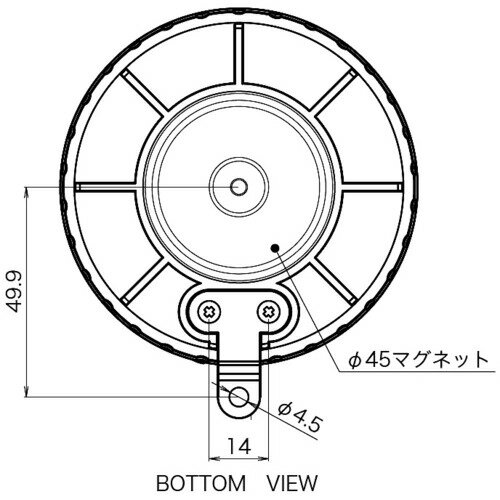 NIKKEI ニコPOT VL08B型 LED回転灯 80パイ 赤