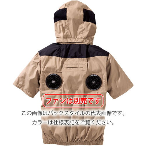 HOOH ミドルファン半袖フードジャケット 3L ネイビー