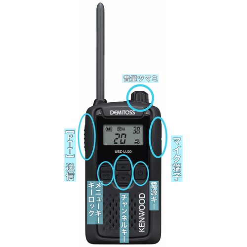 KENWOOD 特定小電力トランシーバー（交互通話） DEMITOSS レッド