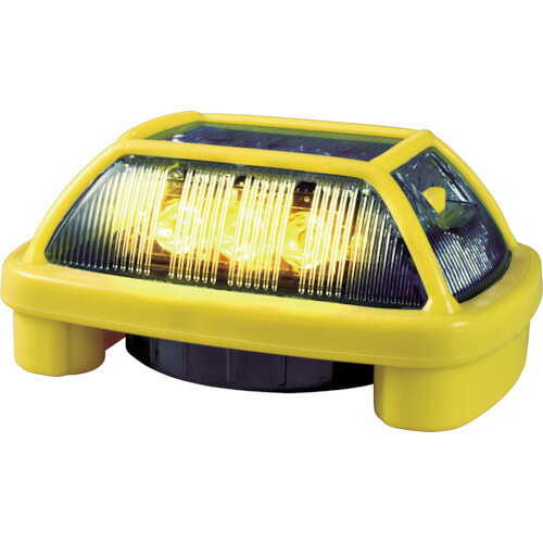 ★特徴★ パワーLED使用の3面発光となっています。落下に対し破損しにくい耐衝撃設計となっています。 ★用途★ エレベーター、リフト、立体駐車場などの機械設備の点検、建築現場や受電設備の点検などに。道路上での発煙筒の替わりに。 ★商品スペック★ 仕様・規格 色：黄 幅(mm)：155 奥行(mm)：109 高さ(mm)：70 LED数(個)：9 タイプ：LED点滅 電源：DC4.5V(単3電池×3本) NETIS登録番号 電源(V)：DC4.5V(単3電池×3本) 仕様・規格2 外部突起物規制対応品 保護等級：IP54(-004H3タイプ)、IP24(-004F3タイプ) ネオジムマグネット付 盗難防止フック付 連続動作時間：約8時間(-004H3タイプ)、約20時間(-004F3タイプ) 欧州RoHS指令対応品 NETIS登録製品(KK-150051-VE) 材質／仕上 グローブ:ポリカーボネート ボディ:ABS樹脂 入数 1個 質量・質量単位 390g 製造国 日本 品番 VK16H-004H3Y JANコード 4582345181157 メーカー名 （株）日惠製作所
