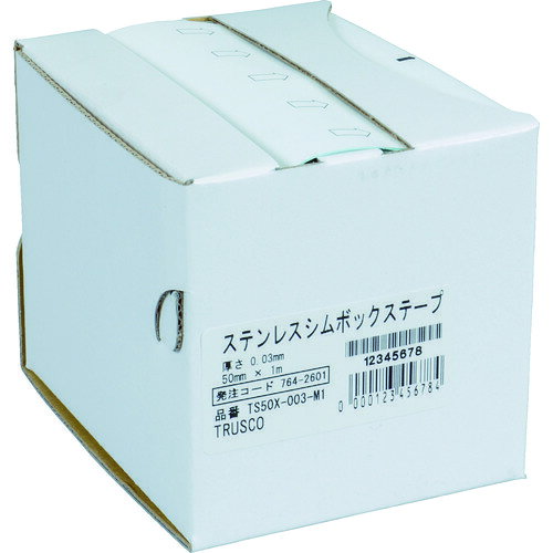 ★特徴★ 機械同士のすき間を埋めたり、調整用に使用できます。テープ状になっているため、任意の長さにカットできます。 ★用途★ すき間調整などに。 ★商品スペック★ 仕様・規格 厚さ(mm)：0.005 幅(mm)：100 長さ(m)：1 精度(mm)：±0.001 仕様・規格2 テープ幅：100mm カット可能 材質／仕上 ステンレス（SUS304） 入数 1個 質量・質量単位 139g 製造国 日本 品番 TS100X-0005-M1 JANコード 4549702099173 メーカー名 トラスコ中山（株）
