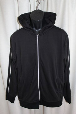 メンズジャージトップ パーカ ブラック 3L アウトレット 新品 黒