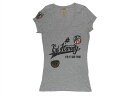 エドハーディー ed hardy レディース半袖VネックTシャツ グレー W02ABPP052