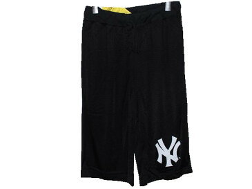 ニューヨークヤンキース Majestic New York Yankees ハーフパンツ キッズ メッシュジャージ ブラック 新品 黒