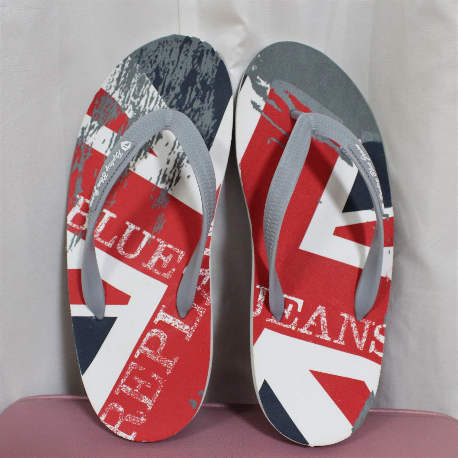 リプレイ REPLAY メンズ ビーチサンダル 028-GREY GMT06 新品 フットウェア beach sandals